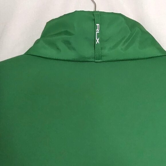 Ralph Lauren RLX Jacket L Winter Quilted Panel Hybrid Pullover Raft Green  Rose - Picture 10 of 13
